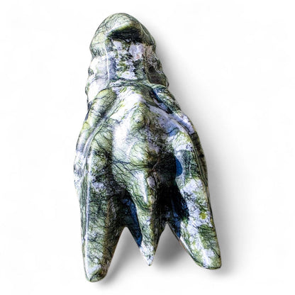 Large Green Jade Dragon Head Carving (4.75") | Heavy 1.4 lb Stone Medieval Fantasy Statue