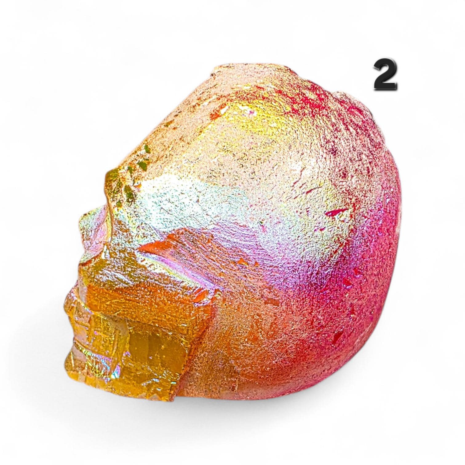 Aura Quartz Crystal Skull Carving | Large Titanium Druzy Skull | Rainbow Geode Skull | Choose Your Favorite