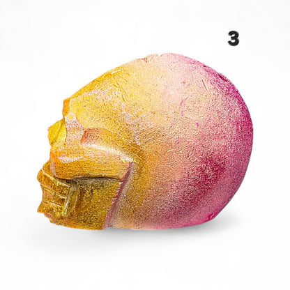 Aura Quartz Crystal Skull Carving | Large Titanium Druzy Skull | Rainbow Geode Skull | Choose Your Favorite
