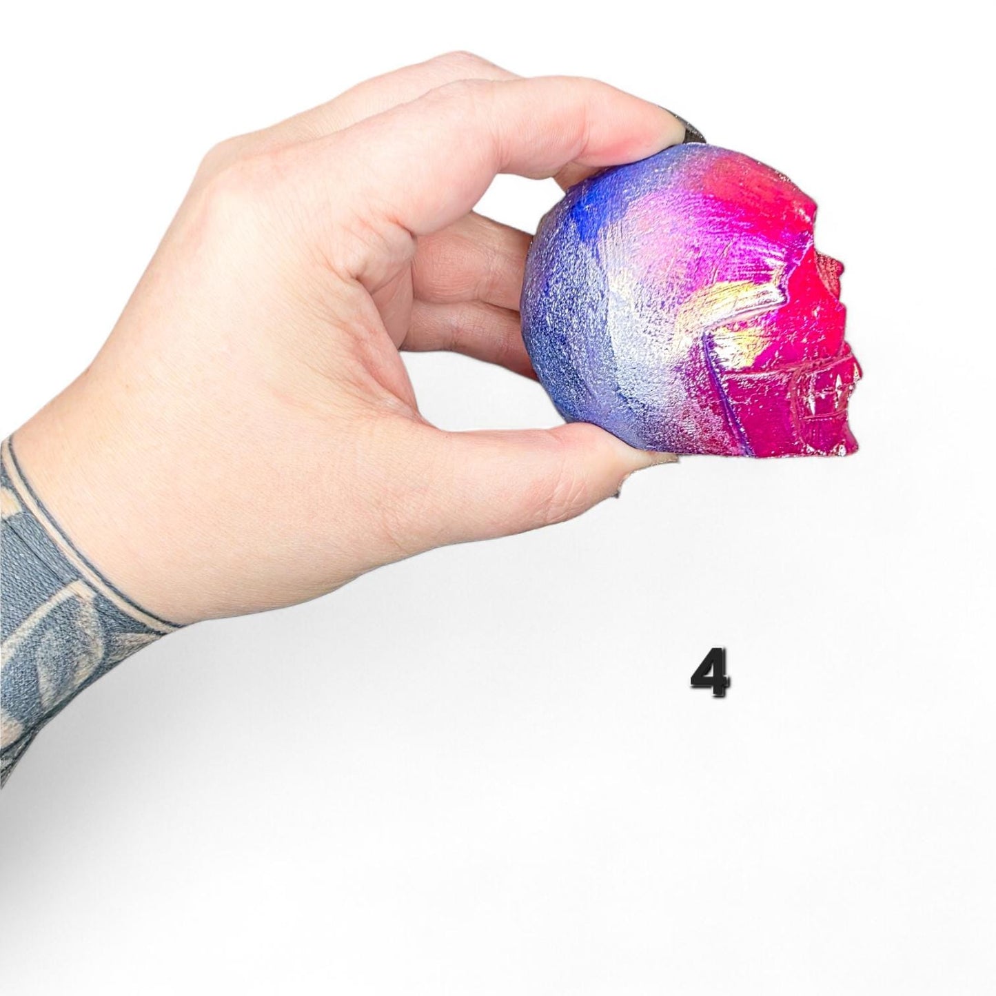 Aura Quartz Crystal Skull Carving | Large Titanium Druzy Skull | Rainbow Geode Skull | Choose Your Favorite