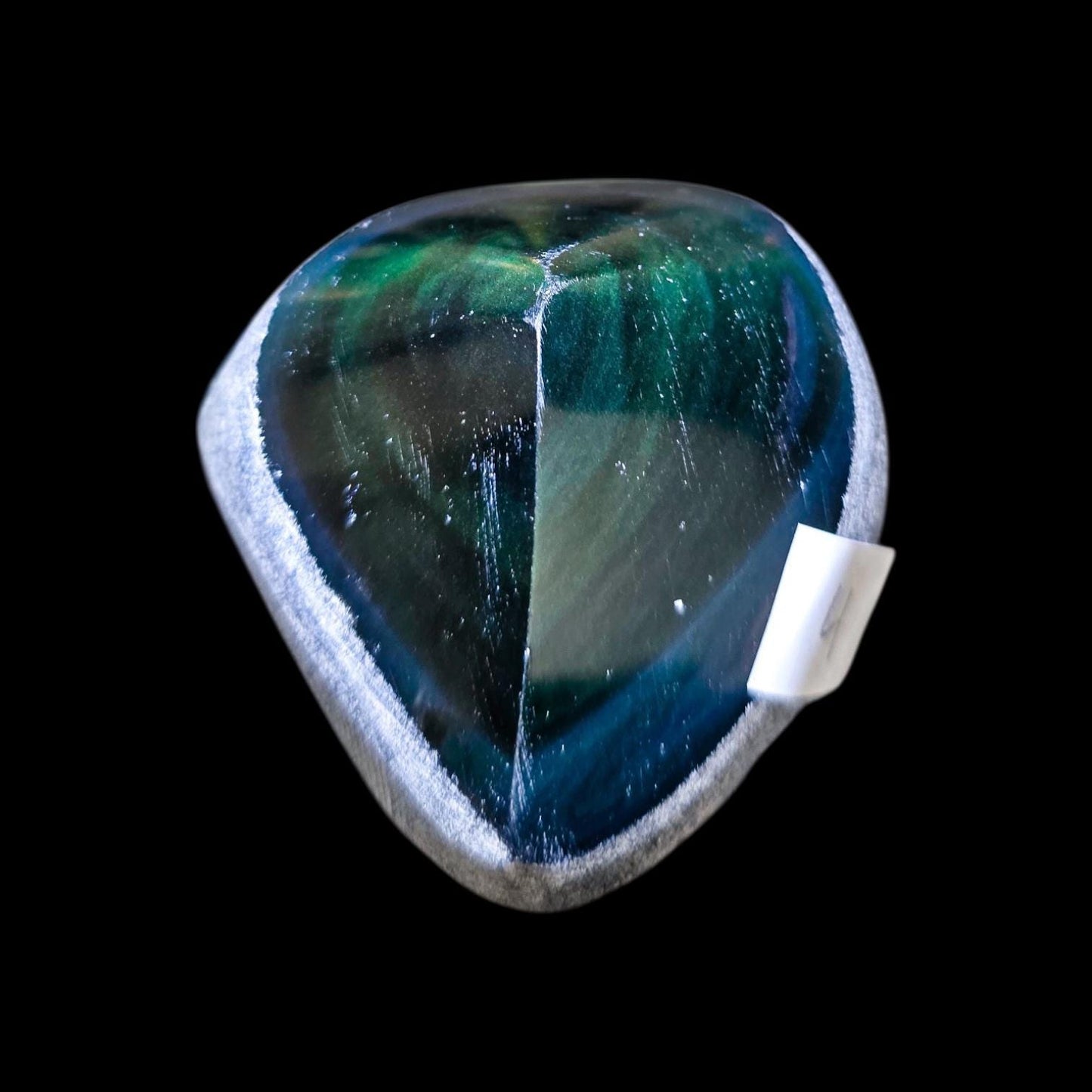 Rainbow Obsidian Carving with Hidden Flash | Natural Volcanic Glass | 5 Weights Available | Grounding Crystal for Shadow Work & Protection