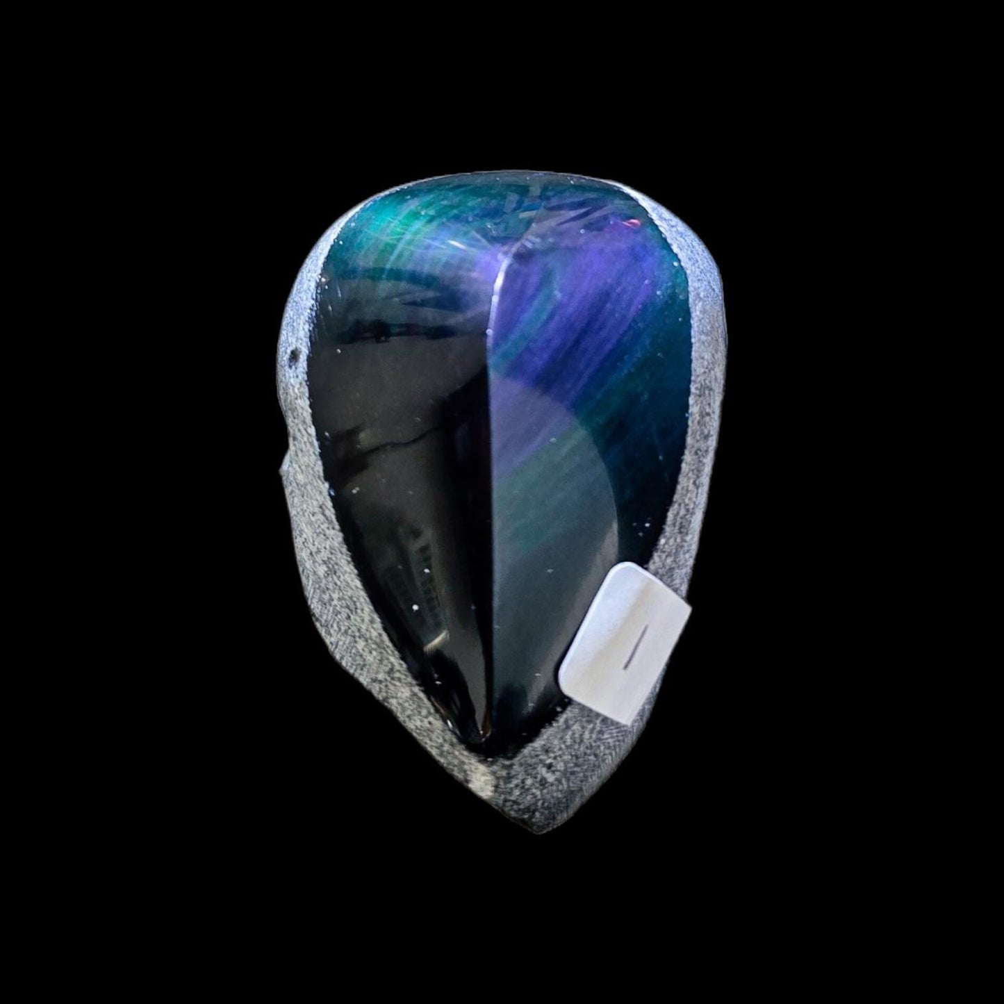 Rainbow Obsidian Carving with Hidden Flash | Natural Volcanic Glass | 5 Weights Available | Grounding Crystal for Shadow Work & Protection
