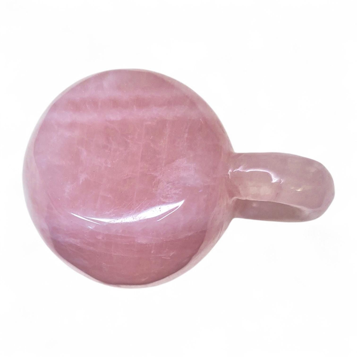 Decorative Rose Quartz Mini Cup | Hand Carved Pink Crystal Espresso Mug | Small Gemstone Altar Accessory | Aesthetic Pink Room Decor Gift