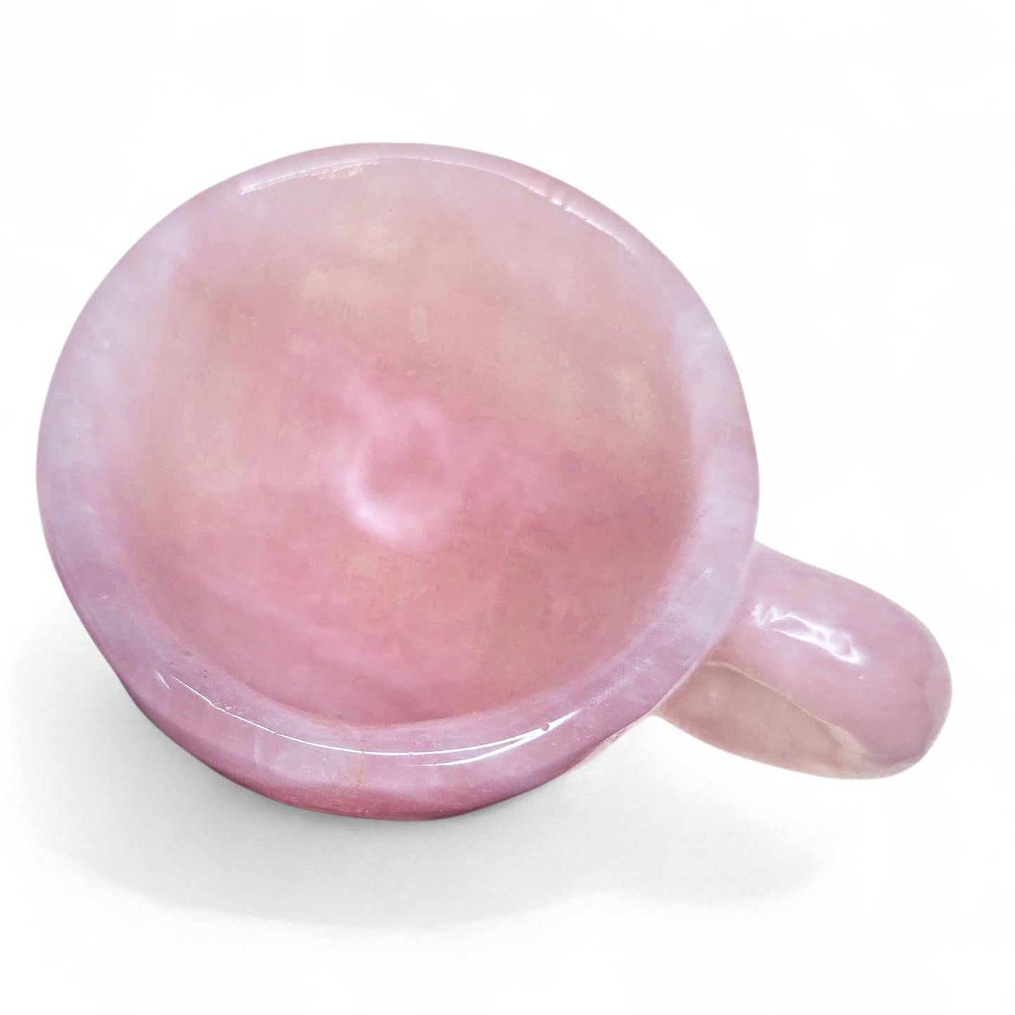 Decorative Rose Quartz Mini Cup | Hand Carved Pink Crystal Espresso Mug | Small Gemstone Altar Accessory | Aesthetic Pink Room Decor Gift