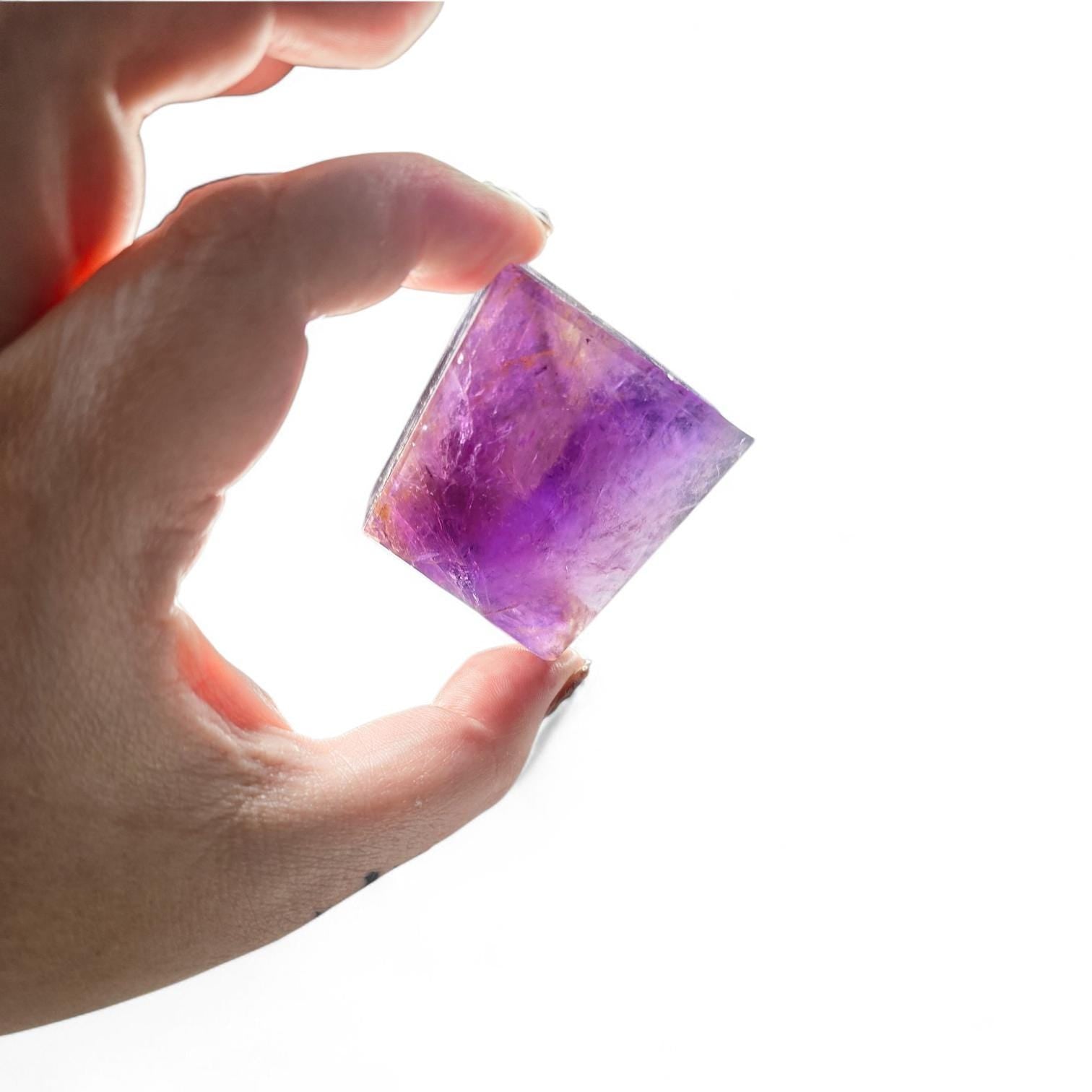 Natural Ametrine Freeform, High Clarity Polished Amethyst Citrine Crystal from Bolivia, Rare Bi-Color Quartz Specimen, Reiki & Altar Decor