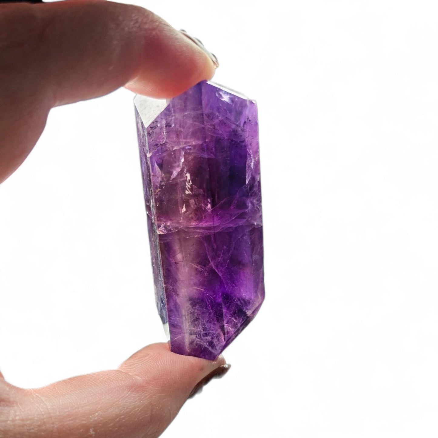 Natural Ametrine Freeform, High Clarity Polished Amethyst Citrine Crystal from Bolivia, Rare Bi-Color Quartz Specimen, Reiki & Altar Decor