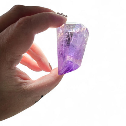 Natural Ametrine Freeform, High Clarity Polished Amethyst Citrine Crystal from Bolivia, Rare Bi-Color Quartz Specimen, Reiki & Altar Decor