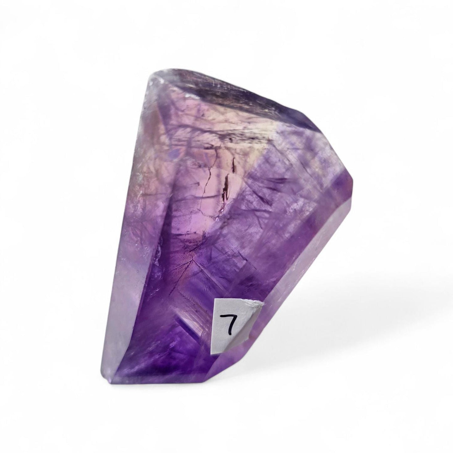 Natural Ametrine Freeform, High Clarity Polished Amethyst Citrine Crystal from Bolivia, Rare Bi-Color Quartz Specimen, Reiki & Altar Decor