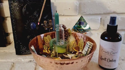 4 Elements Spell Jars Set - Earth, Air, Fire, Water: Perfect for Altar and Spell Work