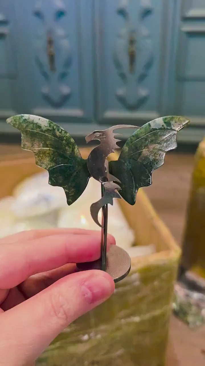 Crystal Wing Dragon Statue | Desktop Altar Decor | Fantasy Gamer Gift | Pick Your Dragon