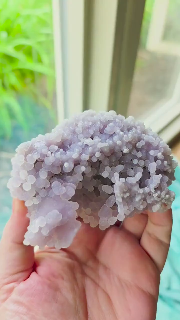 Rare Raw Grape Agate Specimen - Choose Your Unique Botryoidal Crystal - Purple Crystals