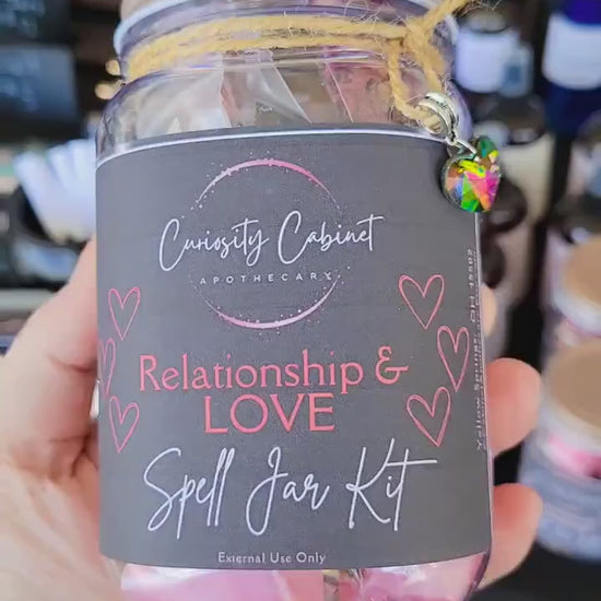 Love Spell Jar Kit: Crystals, Herbs, and Candle - Valentine Gift