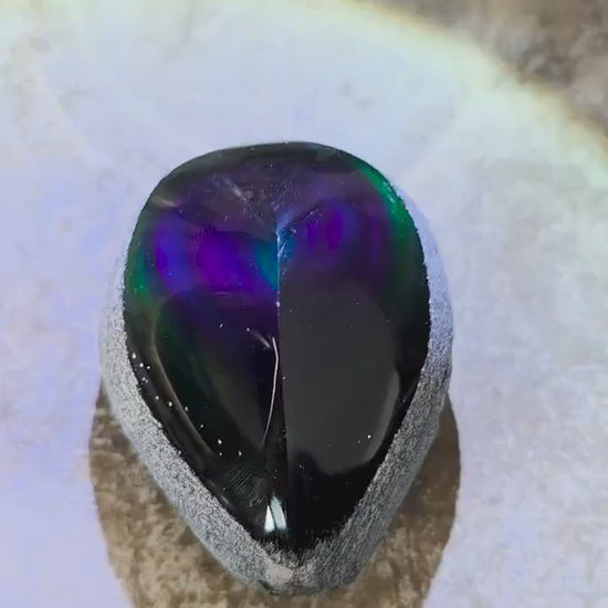 Rainbow Obsidian Carving with Hidden Flash | Natural Volcanic Glass | 5 Weights Available | Grounding Crystal for Shadow Work & Protection