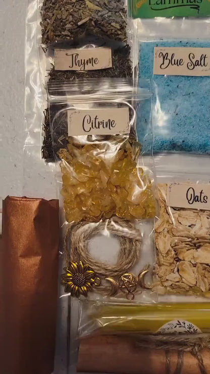 Lammas Spell Jar Kit: Abundance & Prosperity DIY (3 Jars)