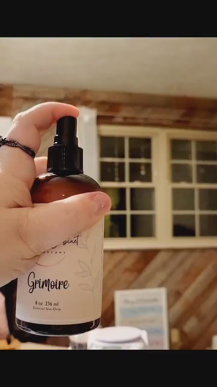 Grimoire Room Spray: Victorian Library Scent - Old Books, Sweet Tobacco, Nag Champa - 8oz