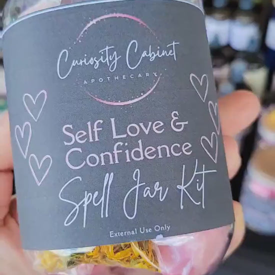 Self-Love and Confidence Spell Jar Kit - Witchcraft Talisman for Empowerment - Gift Set - Galentine Day