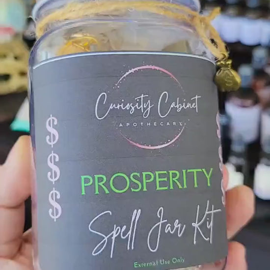 DIY Prosperity Spell Bottle Kit: Crystals, Herbs, and Instructions