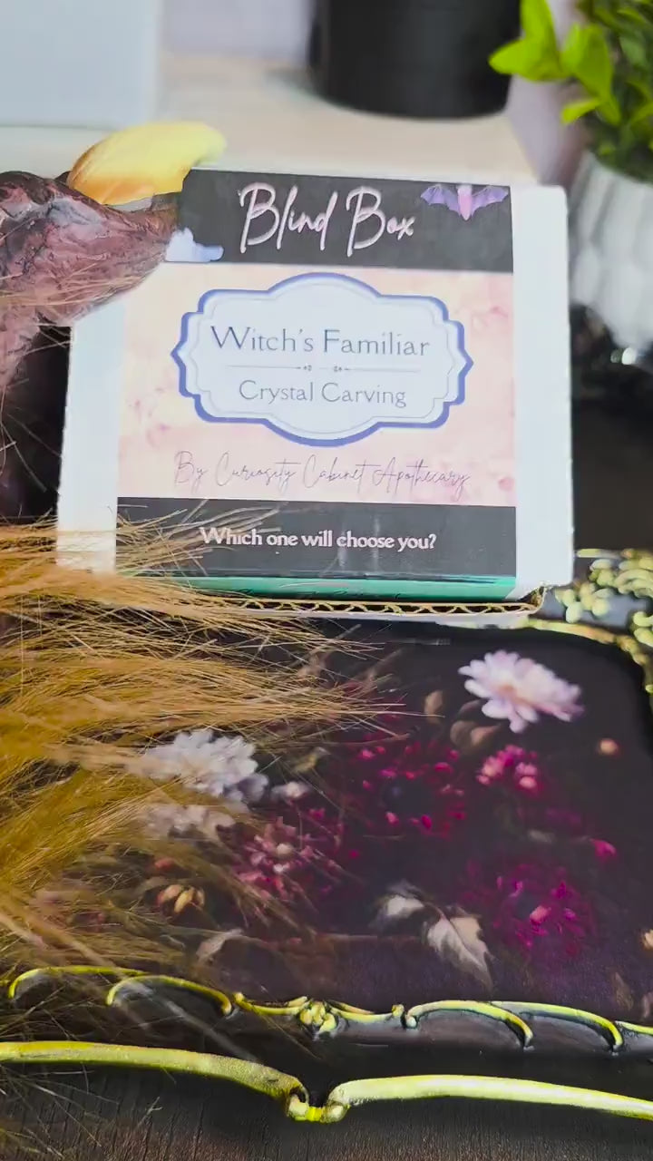 Witch's Familiar Mini Crystal Carving - Unexpected Animal Spirit - Unique Witchy Gift - Which One Will Choose You?