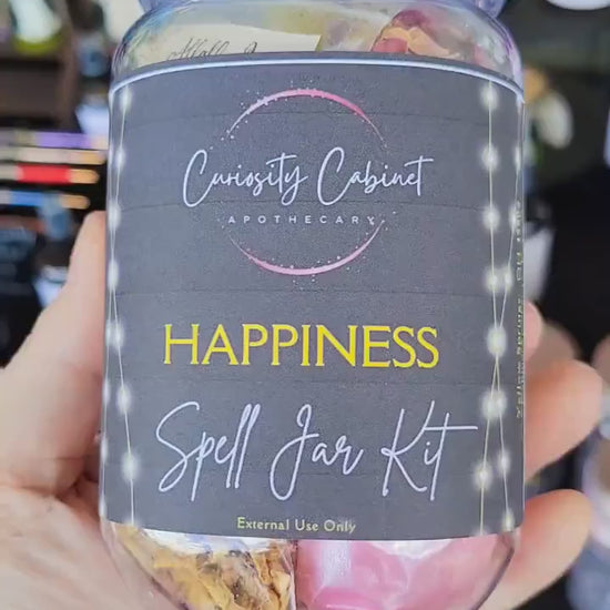 DIY Happiness Spell Jar Kit: Herbs, Crystals & Charms