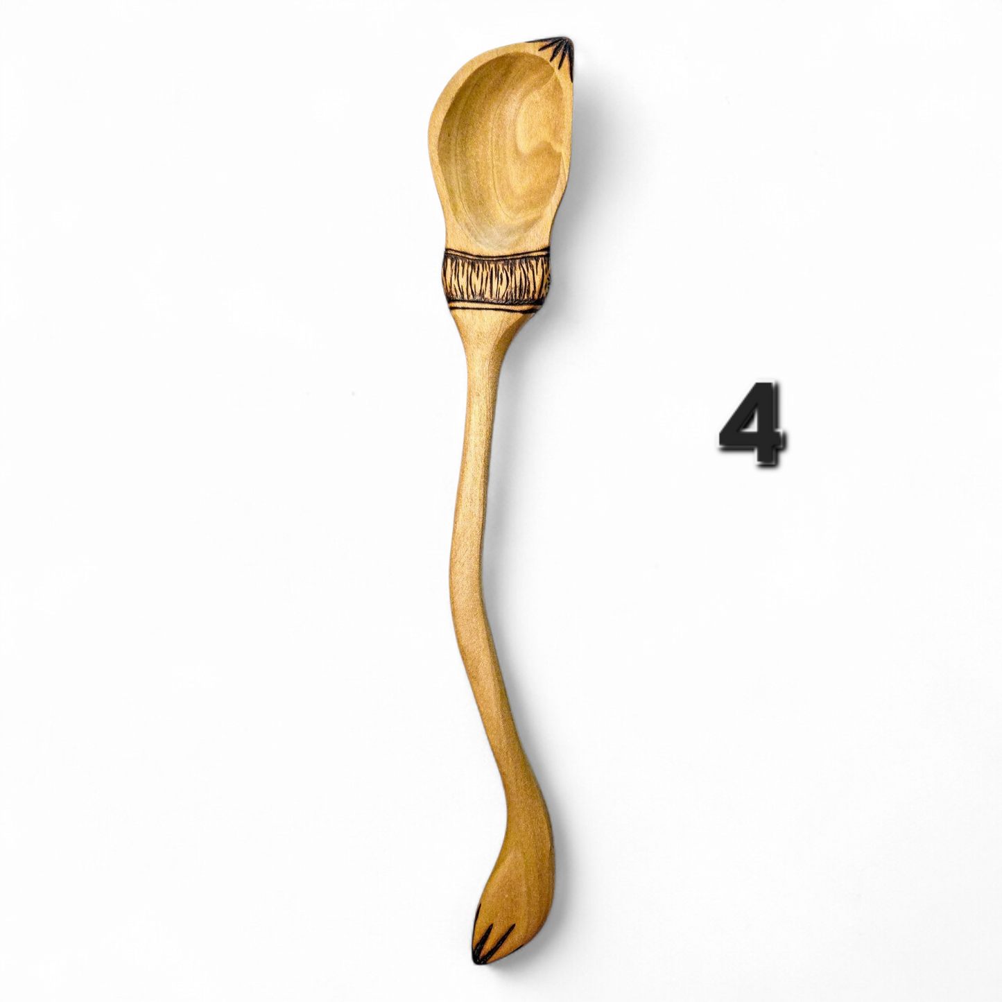 Witch Broom Spoon - Hand Carved Poplar Wood For Cooking