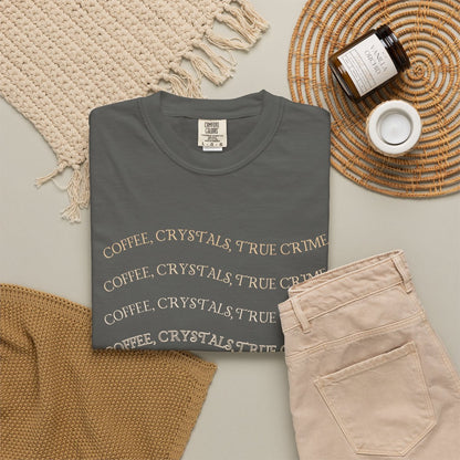 Witchy Graphic T-Shirt — 'Coffee, Tea, and Tiny Dreams' Design