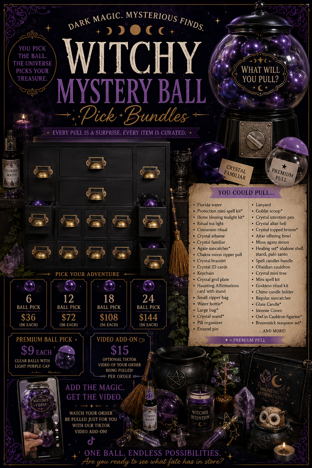 Witchy Mystery Ball Pick Bundles