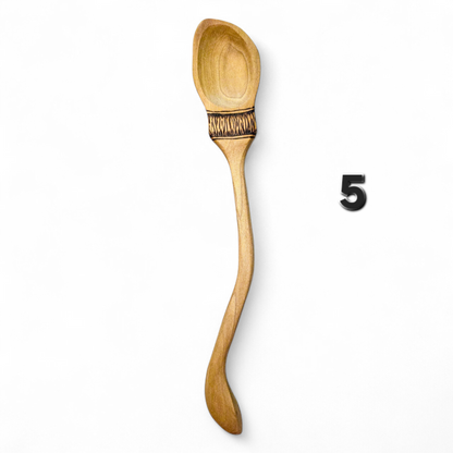 Witch Broom Spoon - Hand Carved Poplar Wood For Cooking