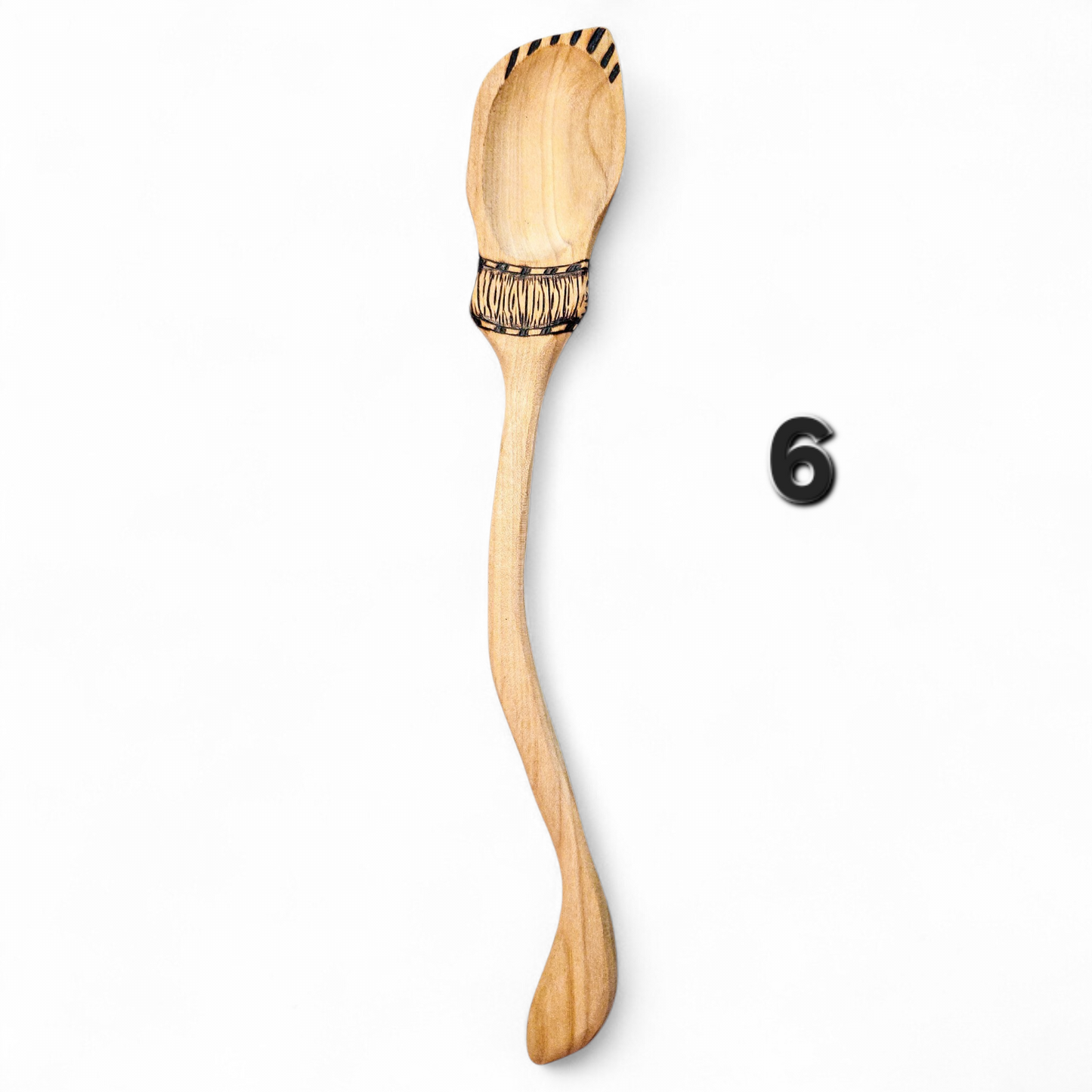 Witch Broom Spoon - Hand Carved Poplar Wood For Cooking