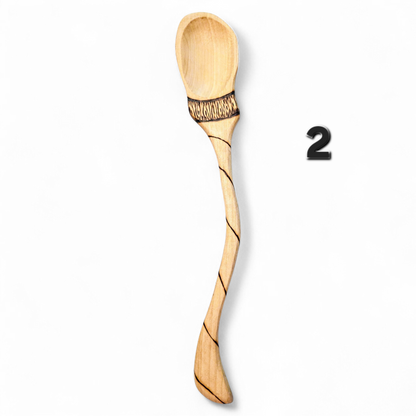 Witch Broom Spoon - Hand Carved Poplar Wood For Cooking