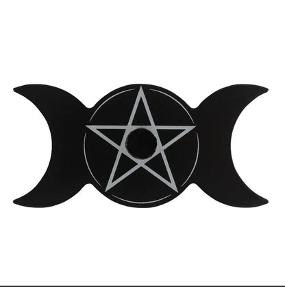 Triple Moon Spell Candle Holder