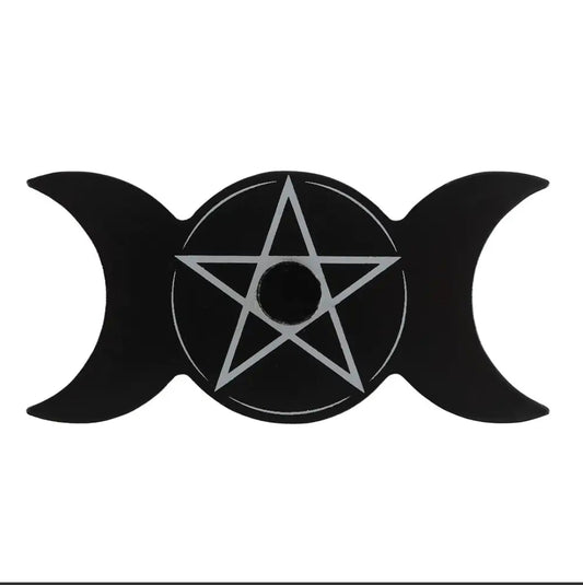 Triple Moon Spell Candle Holder