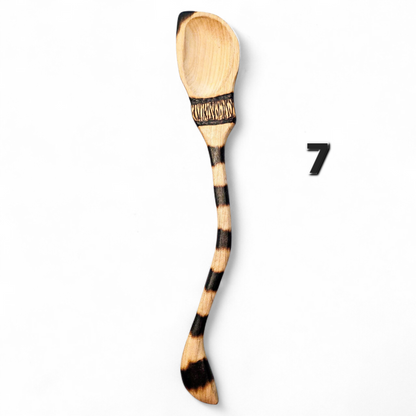 Witch Broom Spoon - Hand Carved Poplar Wood For Cooking