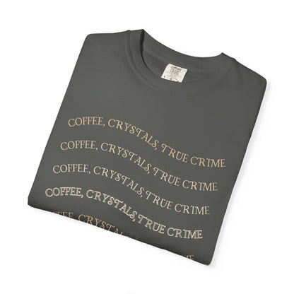Witchy Graphic T-Shirt — 'Coffee, Tea, and Tiny Dreams' Design
