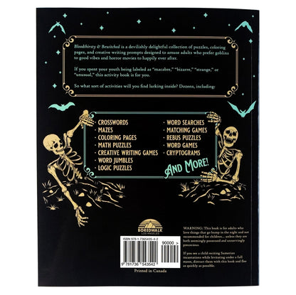 Bloodthirsty and Bewitched Adult Activity Book