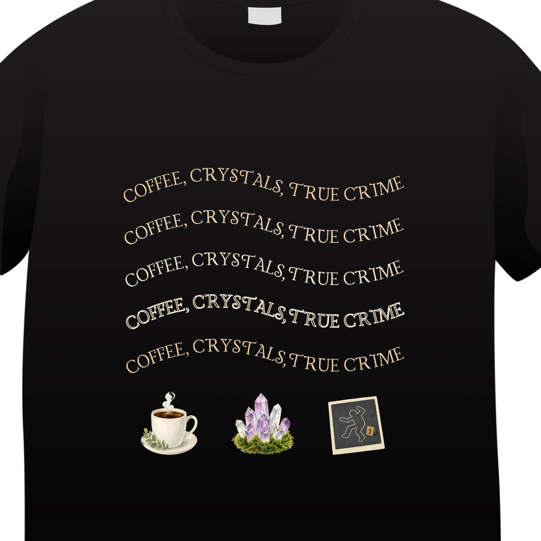 Witchy Graphic T-Shirt — 'Coffee, Tea, and Tiny Dreams' Design