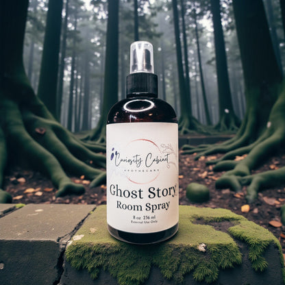 Ghost Story Room Spray All Natural, Black Tea Lilac Dragons Blood Essential Oil Mist, Witchy Dark Academia Decor Gift, 8oz